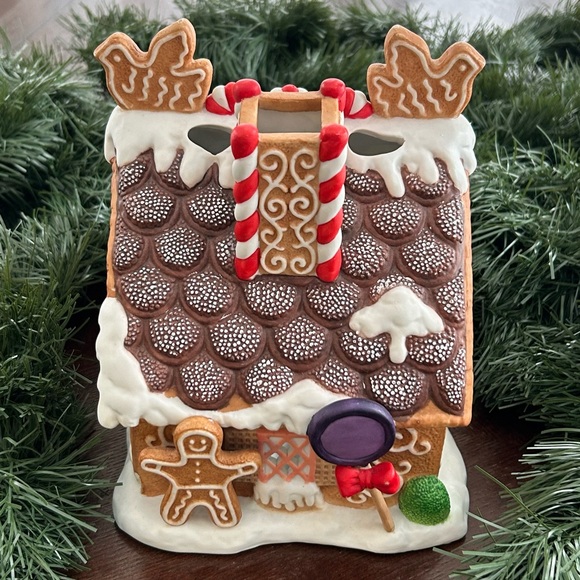 Vintage PartyLite Gingerbread Hand Painted Tealight House Village Retired - Picture 5 of 16